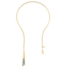 Geometrisches Collier mit grünem Jadeit aus der Kollektion Guatemala