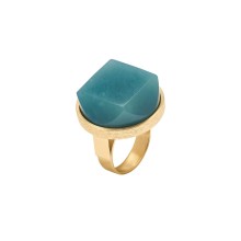 Geometrischer Ring mit Jade aus der Kollektion Guatemala