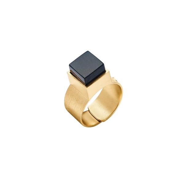 Ring mit schwarzem Jade aus der Kollektion Guatemala – ORSKA Schmuck