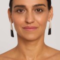Lange Ohrringe mit schwarzem Jadeit aus der Kollektion Guatemala – ORSKA Schmuck