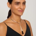Silberne Collier-Kette mit schwarzem Jadeit aus der Kollektion Guatemala – ORSKA Schmuck