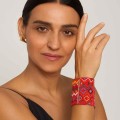 Rotes Stoffarmband – Manschette aus der Guatemala-Kollektion – ORSKA