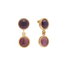 Vergoldete Ohrringe mit Amethyst aus der Gelato-Kollektion