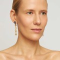 Vergoldete, lange Ohrringe mit Kyanit aus der Gelato-Kollektion – ORSKA Schmuck