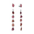Silberne Ohrringe mit rosa Turmalinen aus der Aurora-Kollektion