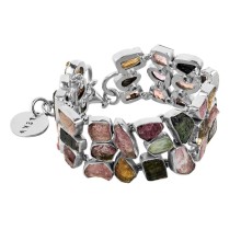 Ein breites Armband aus bunten Turmalinen aus der Aurora Kollection