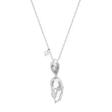 Silberne Halskette mit Perlenanhänger aus der Perle-Kollektion