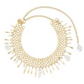 Naszyjnik pozłacany choker z barokowymi perłami od Orska biżuteria