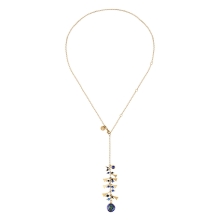 Lange Halskette mit farbenfrohen Anhängern aus der Minakari-Kollektion