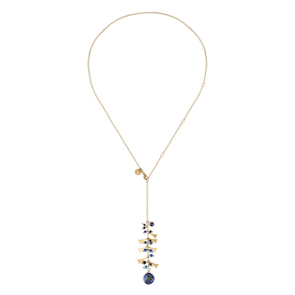 Lange Halskette mit farbenfrohen Anhängern aus der Minakari-Kollektion