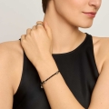 Silbernes Onyx-Armband mit schwarzer Emaille Minakari ORSKA