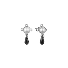 Elegante Silberohrringe mit Perlen und Kristallen aus der Soda Kollektion