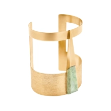 Breites Armband - Manschette mit Jade aus der Guatemala-Kollektion