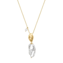 Vergoldete Halskette mit Barockperle aus der Kollektion Perle