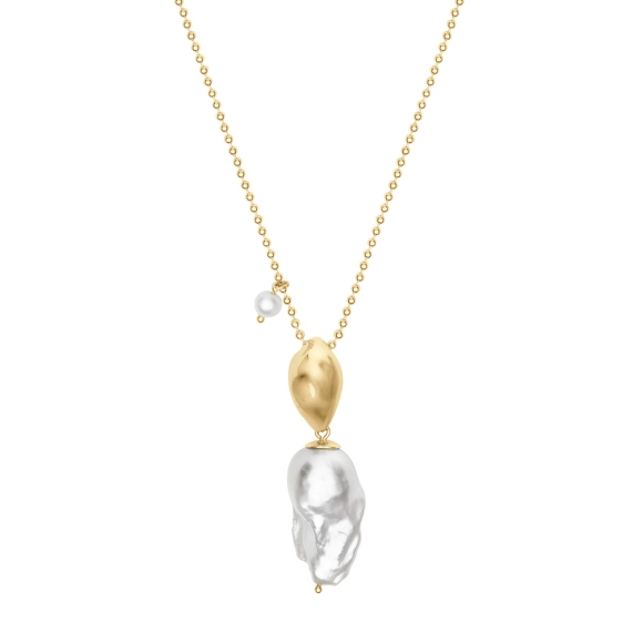Vergoldete Halskette mit Barockperle aus der Kollektion Perle