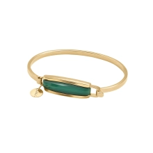 Starres Armband mit grünem Malachit