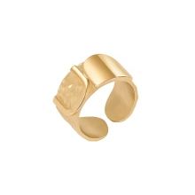 Offener, vergoldeter Ring aus der Malachit Kollektion