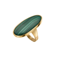 Ein prächtiger Ring mit grünem Malachit