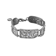 Handverziertes Graphitarmband aus der Nepal Kollektion