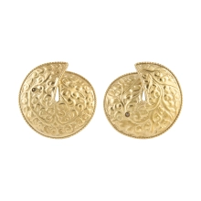 Runde Ohrringe mit Pflanzenornament aus der Nepal Kollektion