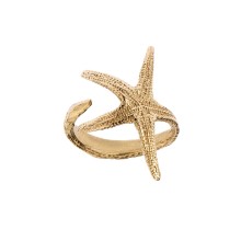 Vergoldeter Seesternring aus der Maris Kollektion
