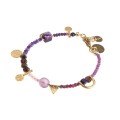 Künstlerisches, handgefertigtes Armband aus Messing und Natursteinen aus der Gelato-Kollektion von ORSKA Jewelry