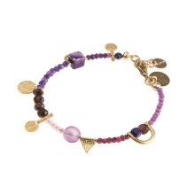 Vergoldetes Armband aus Natursteinen aus der Gelato Kollektion