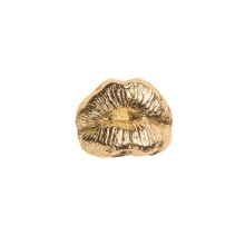 Künstlerische Pin goldene Lippen aus der Body Kollektion