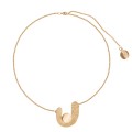 Künstlerische Halskette aus Messing aus der MOON Kollektion von ORSKA Schmuck