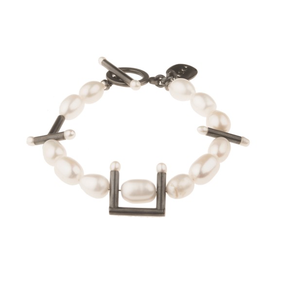 Armband aus Barockperlen und Silber