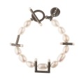 Silberarmband mit Barockperlen
