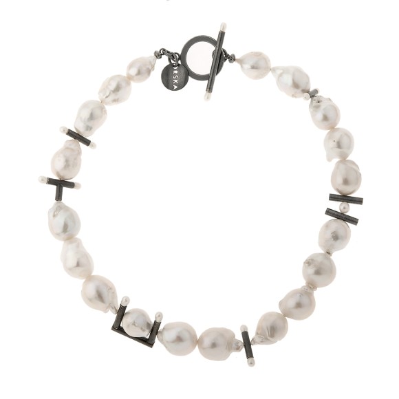 Wunderschöne Perlenkette, Silberkette von ORSKA Schmuck