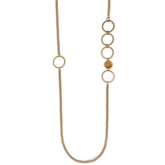 Lange Halskette aus der Ray-Kollektion mit asymmetrischen Gliedern - ORSKA Schmuck