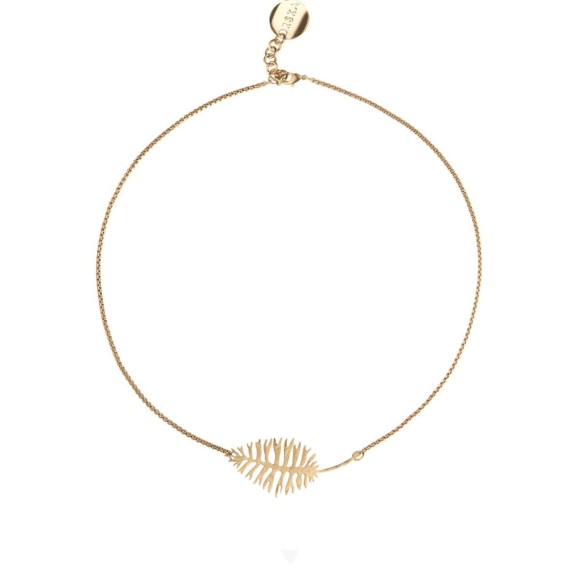 Kurze, vergoldete Halskette aus der Plantis-Kollektion, ORSKA Schmuck
