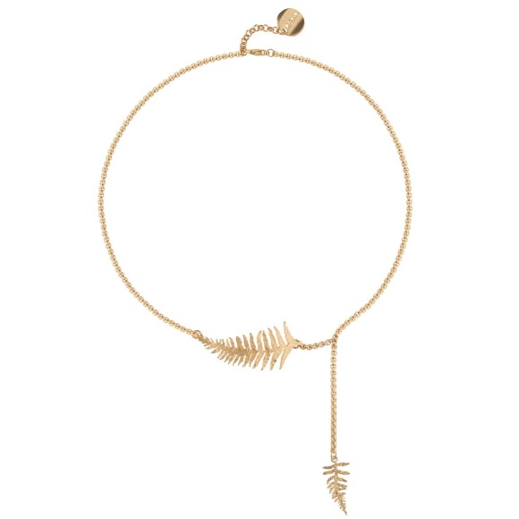 Elegante, kurze Halskette mit Farnblatt aus der Nefro Kollektion – ORSKA Schmuck