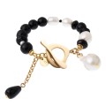 Perlen- und Onyxarmband