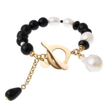 Perlen- und Onyxarmband aus der Parer Kollektion