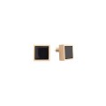Quadratische Onyx-Ohrstecker von ORSKA