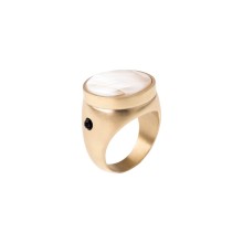 Kunstvoller Siegelring mit Perlmutt aus der Kollektion Parer