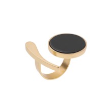 Asymmetrischer Onyxring aus der Parer Kollektion