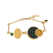Zartes, goldenes Armband mit Bernstein aus der Baltica Kollektion