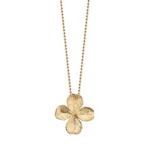 Goldene Halskette mit vierblättrigem Kleeblatt aus der Bery Kollektion
