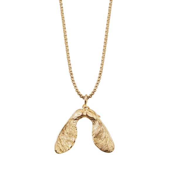 Goldkette mit Ahornnase, inspiriert von der Natur, von ORSKA bizuteria