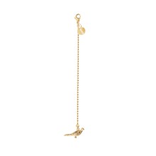 Goldener Taschenanhänger mit Vogel
