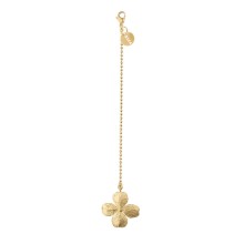 Goldener Taschenanhänger mit Kleeblatt