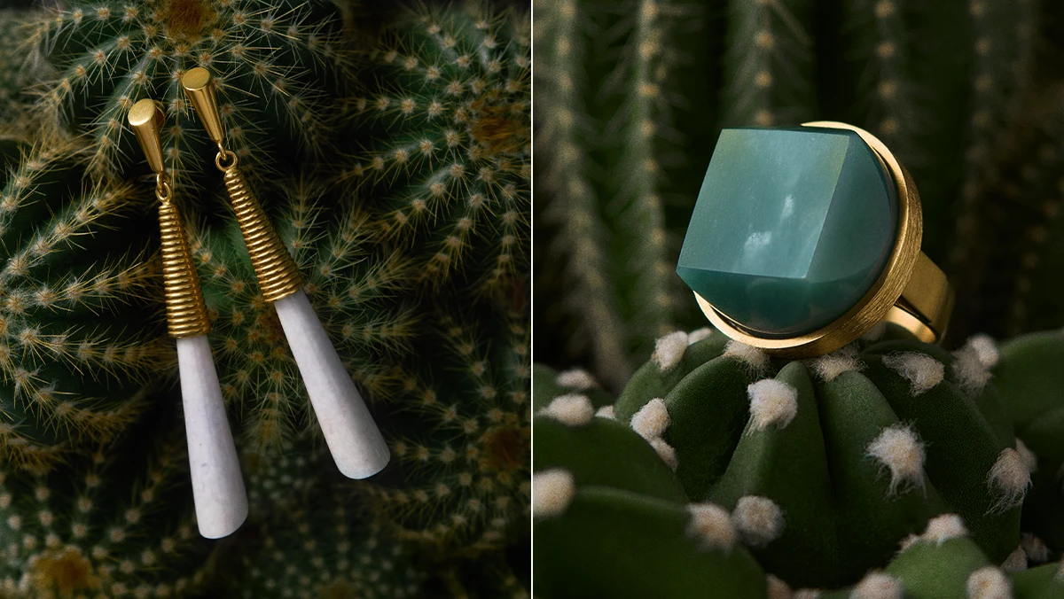 Vergoldeter Jadeschmuck aus der Guatemala-Kollektion