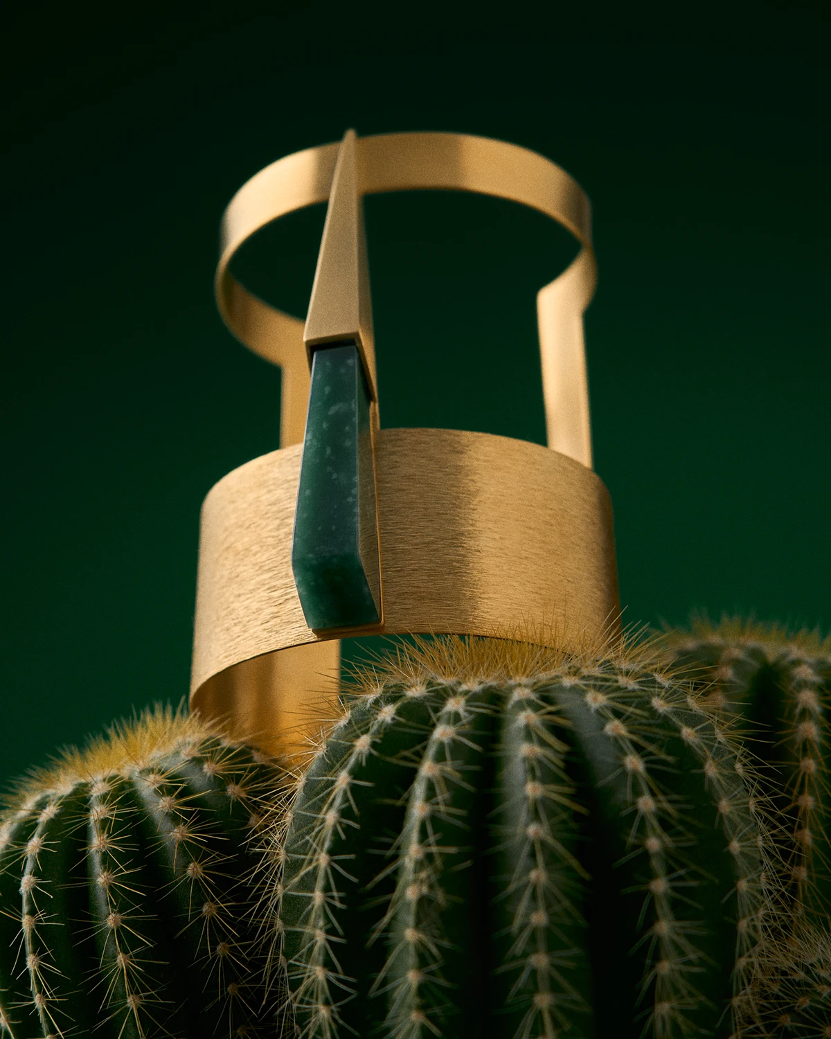 Vergoldetes Armband mit grünem Jadeit aus der Guatemala-Kollektion