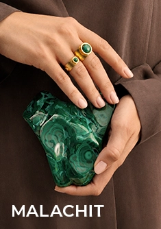 Künstlerischer Schmuck mit Malachit von ORSKA