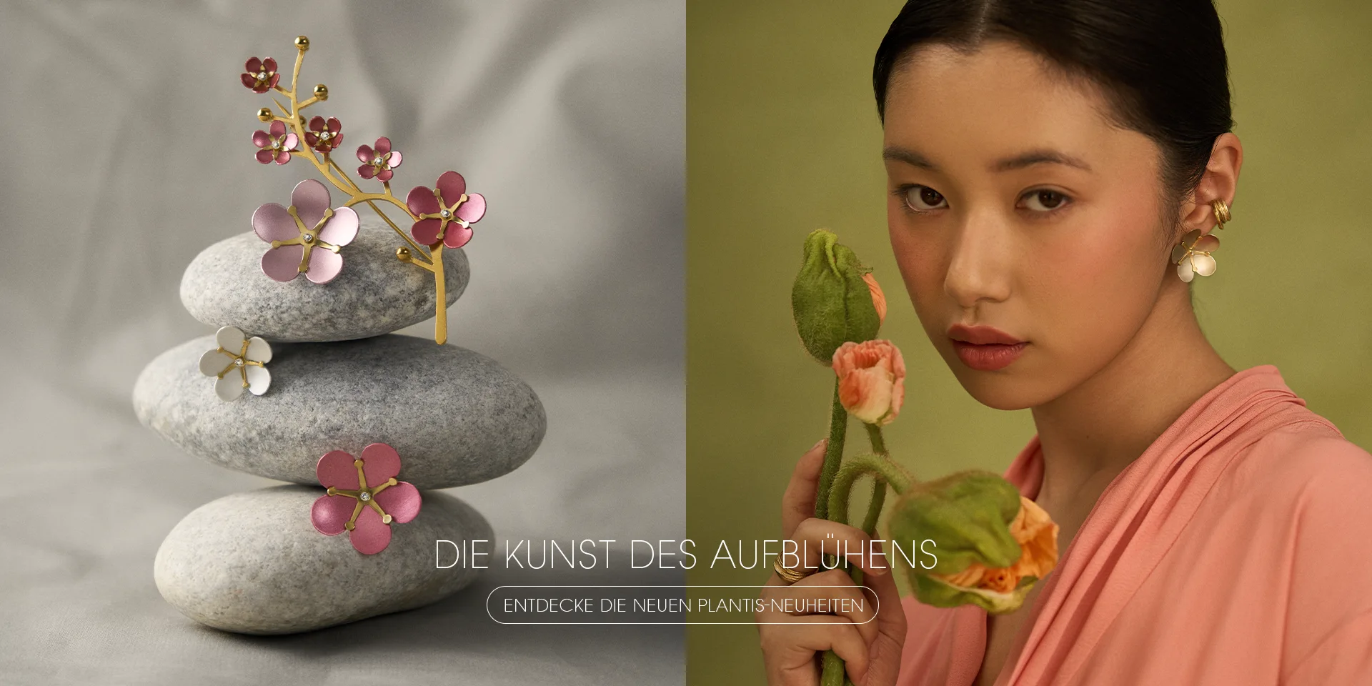 Ohrringe und Broschen mit rosa Kirschblüten von ORSKA