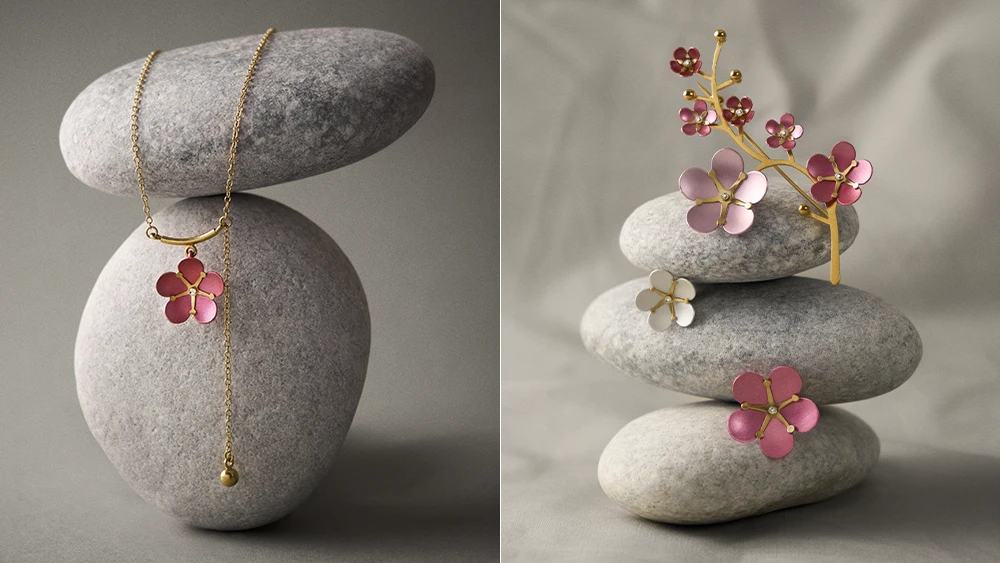 Schmuck mit rosa Kirschblüten von ORSKA